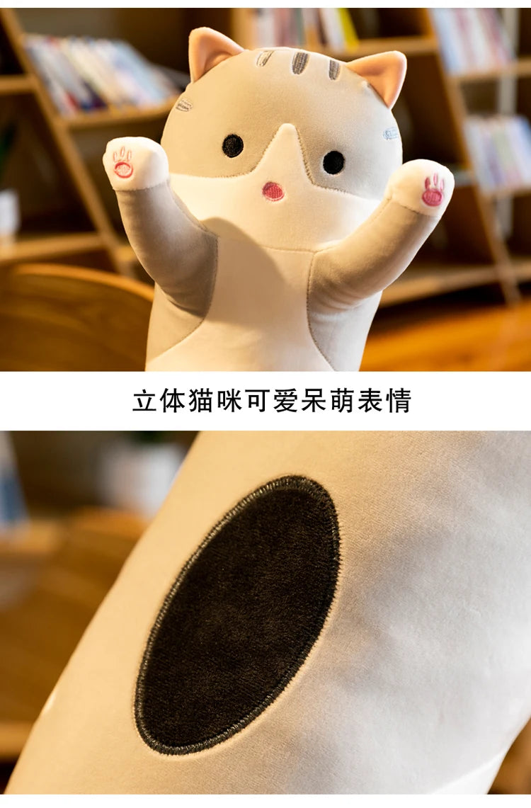 50/70cm Kawaii Long Plush cat Toy Soft Kitten Dolls Stuffed Animal Pillow Nice Gifts for Children Girls Appease