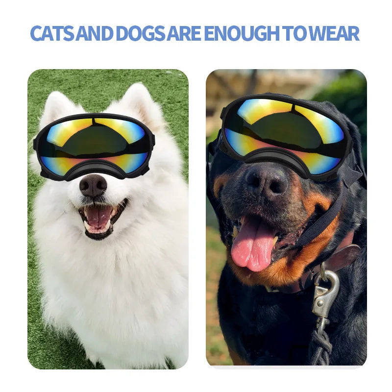 Pet Supplies Medium And Large Dogs Cool Waterproof Windproof Snowproof UV Sun Sunglasses Military Dog Tactical Goggles