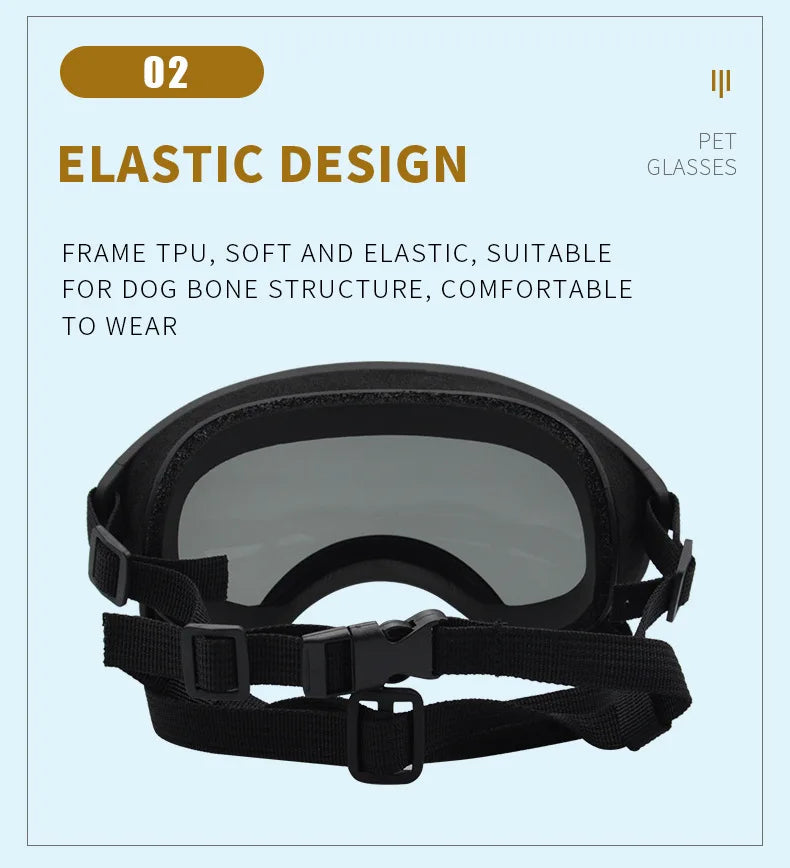 Pet Supplies Medium And Large Dogs Cool Waterproof Windproof Snowproof UV Sun Sunglasses Military Dog Tactical Goggles