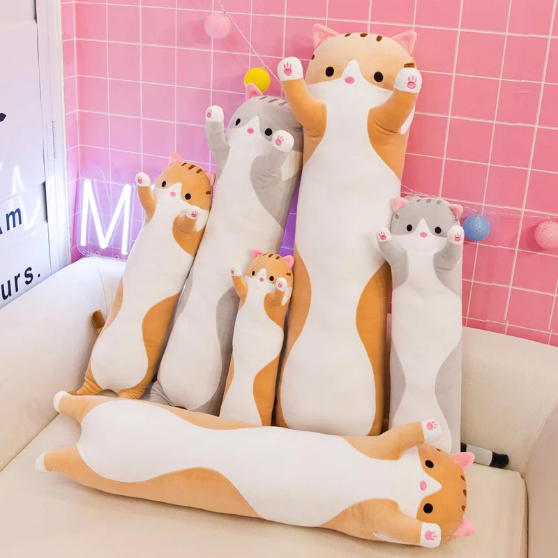 50/70cm Kawaii Long Plush cat Toy Soft Kitten Dolls Stuffed Animal Pillow Nice Gifts for Children Girls Appease