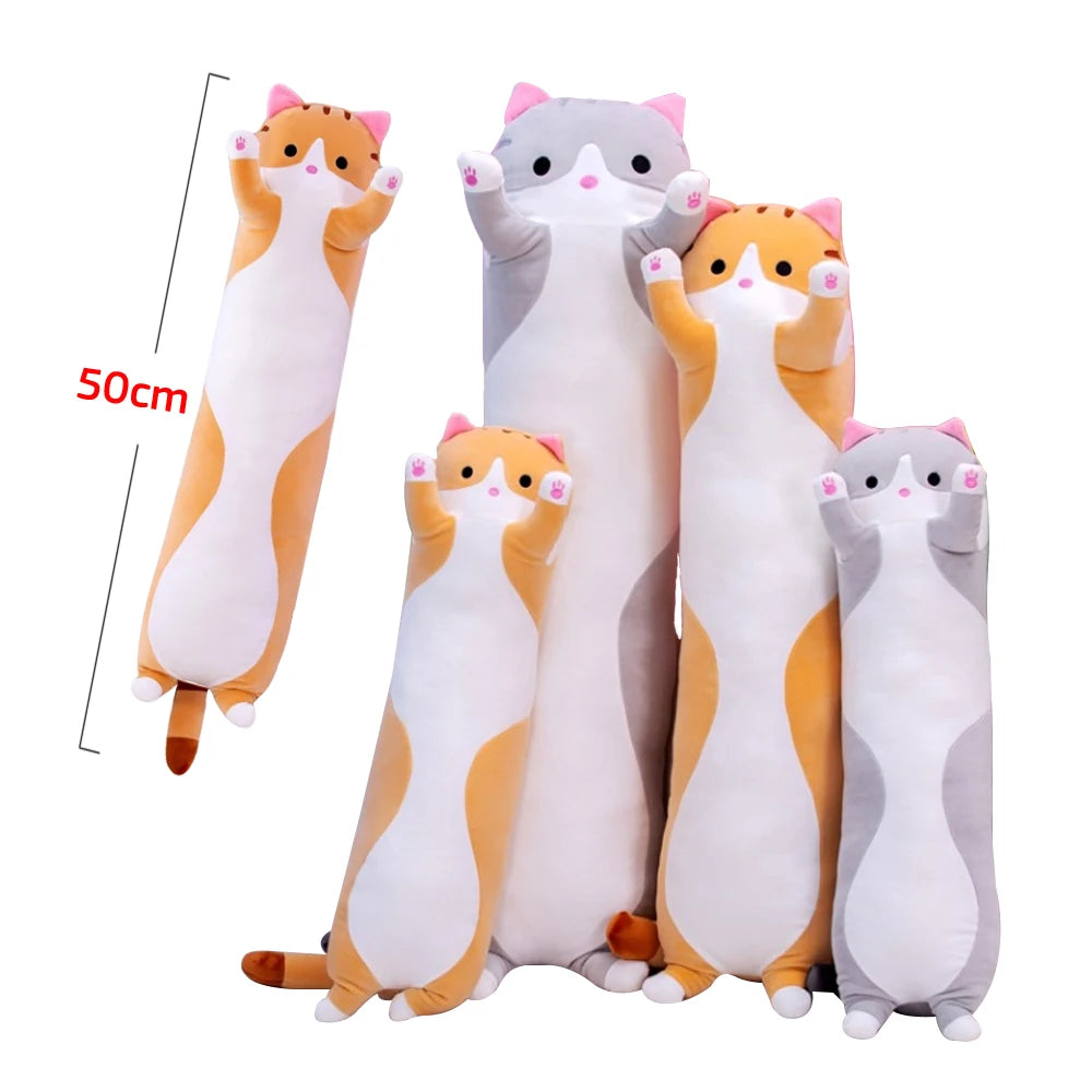 50/70cm Kawaii Long Plush cat Toy Soft Kitten Dolls Stuffed Animal Pillow Nice Gifts for Children Girls Appease