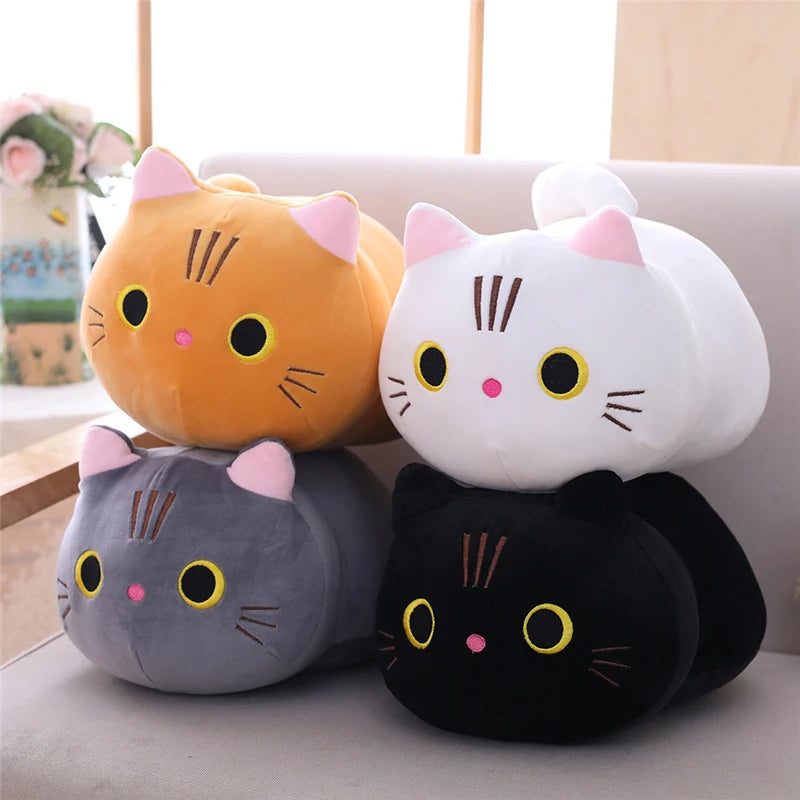 1pc 18-25CM Kawaii Cartoon Animal Plush Toys Black Cat Panda Pig Elephant Frog Dinosaur Stuffed Soft Baby Doll Kids Lovely Gifts