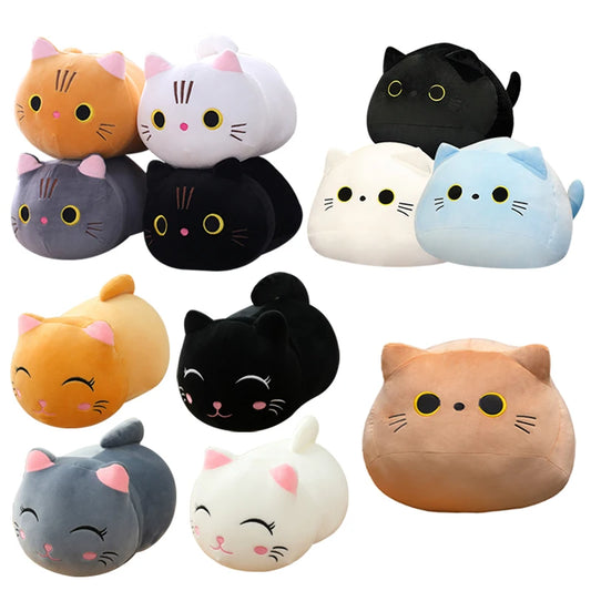 1pc 18-25CM Kawaii Cartoon Animal Plush Toys Black Cat Panda Pig Elephant Frog Dinosaur Stuffed Soft Baby Doll Kids Lovely Gifts